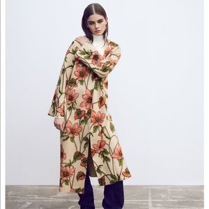 LAST 1️⃣—NWT Zara Jacquard Floral Knit Coat